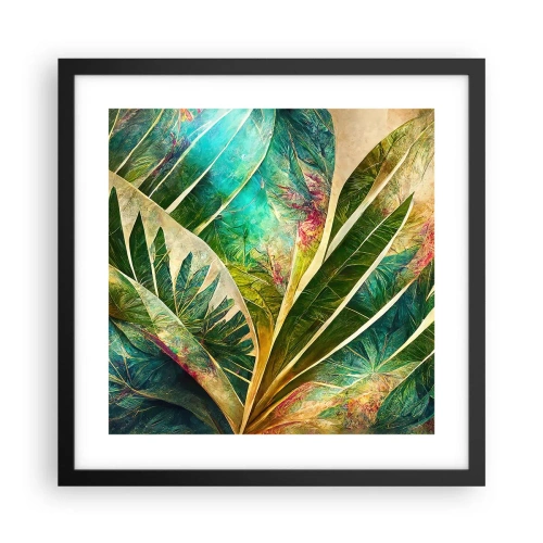 Pôster com moldura preta - As cores dos trópicos - 40x40 cm