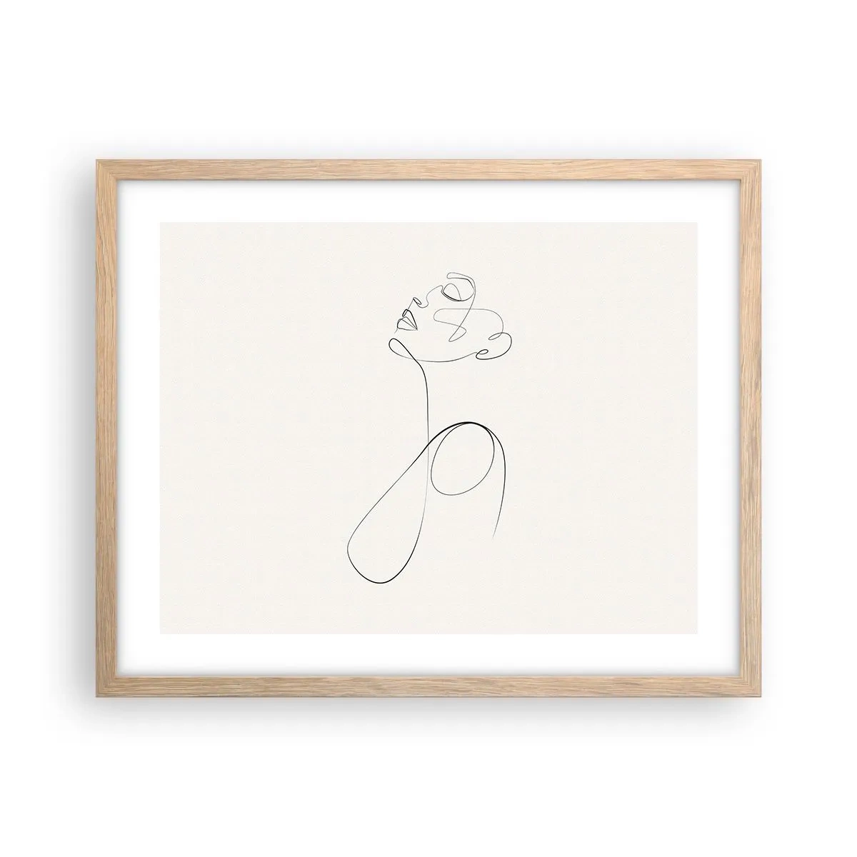 Pôster com moldura de carvalho claro - Enrolada em sonhos - 50x40 cm