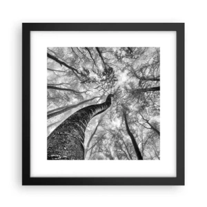 Pôster com moldura preta - Corrida até a luz - 30x30 cm