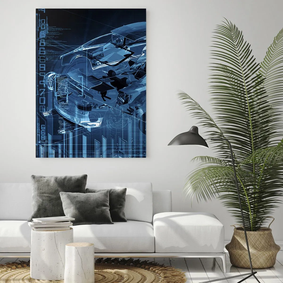 Quadro em vidro - Anatomia da engenharia - 70x100 cm