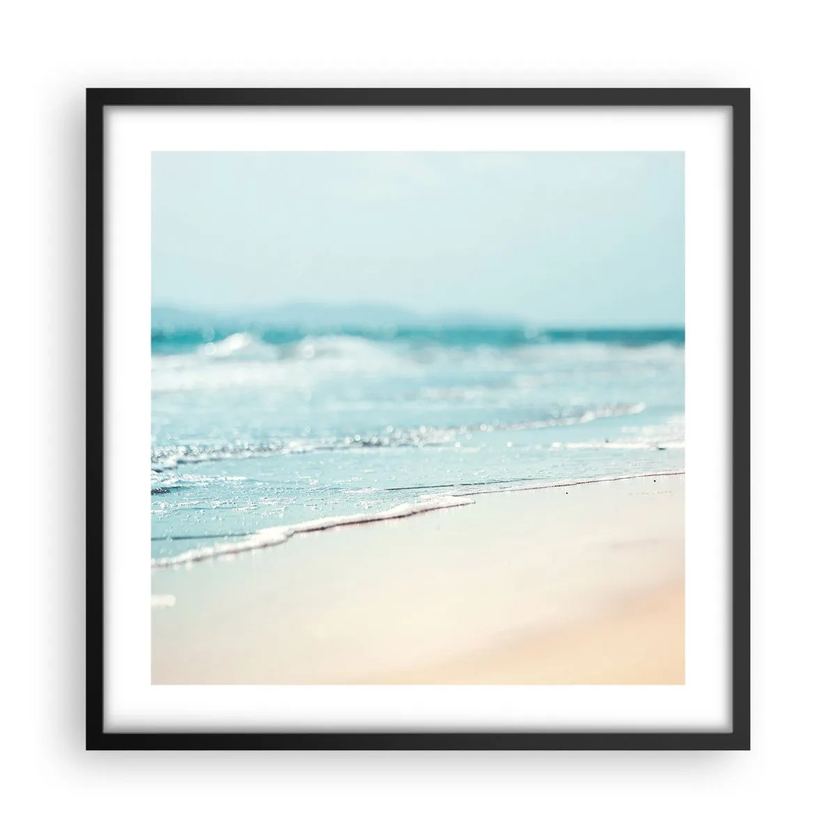 Pôster com moldura preta - Calor e ruído - 50x50 cm