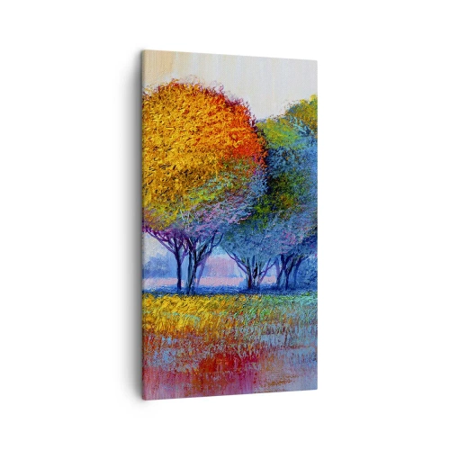 Quadro em tela - Um amontoado de cores lascivas - 45x80 cm