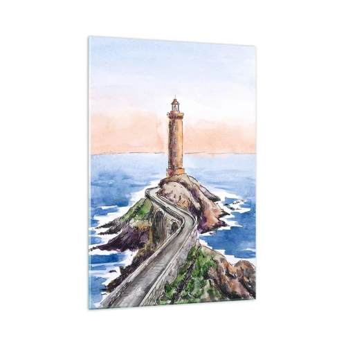 Quadro em vidro - De frente para o mar - 70x100 cm