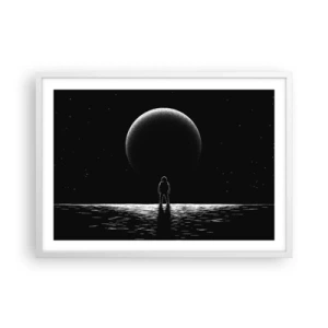 Pôster em moldura branca - Cara a cara - 70x50 cm