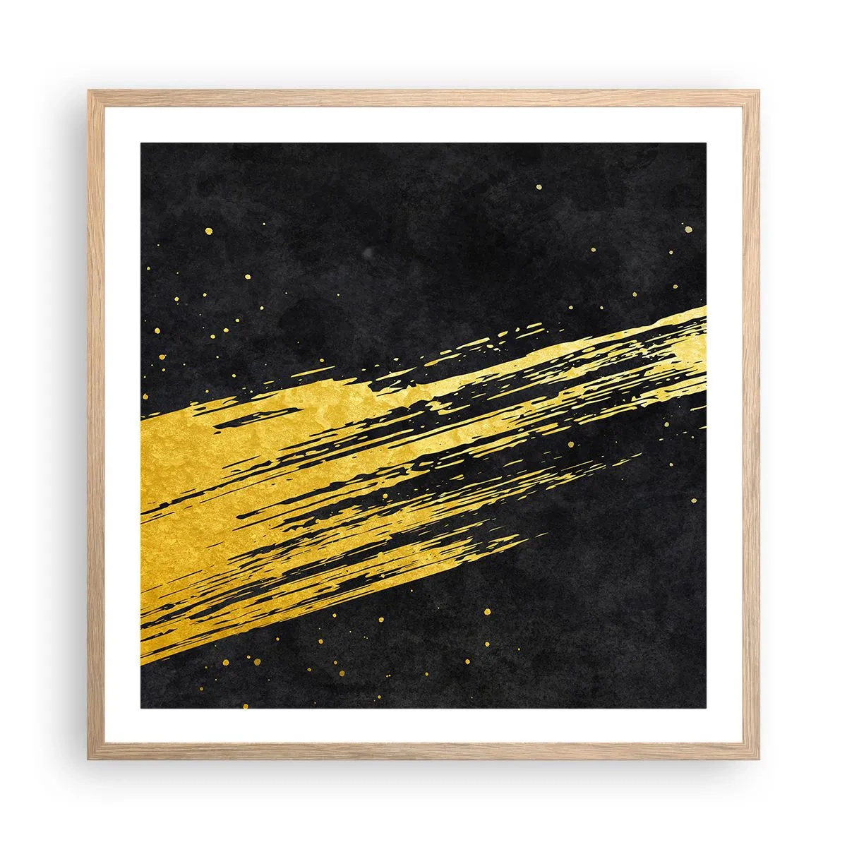 Pôster com moldura de carvalho claro - Salto para o hiperespaço - 60x60 cm