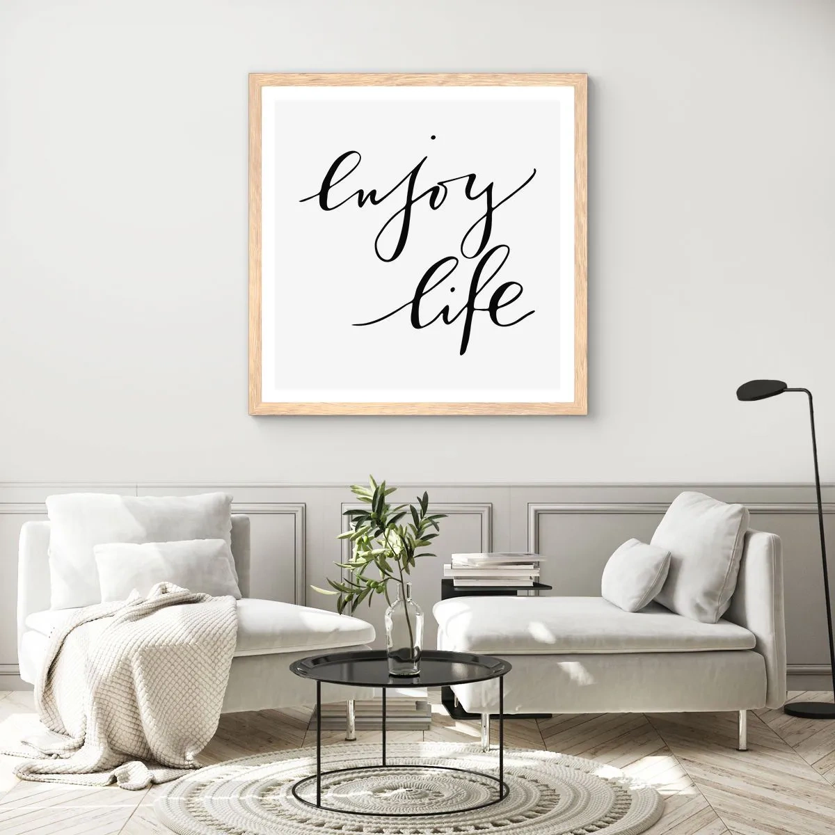 Pôster com moldura de carvalho claro - Nada mais... - 30x30 cm