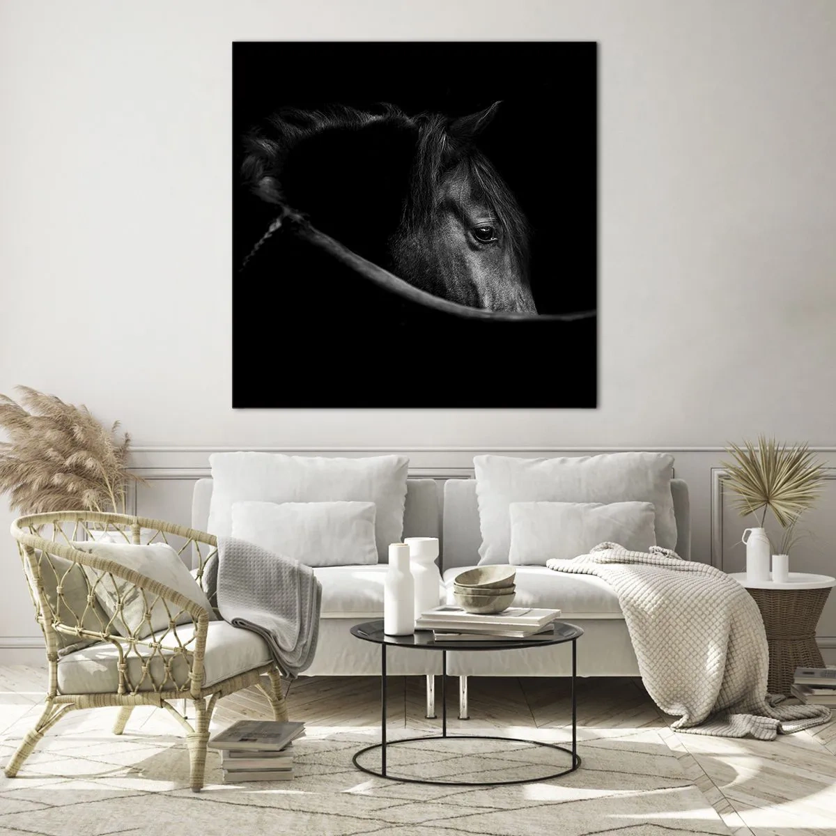 Quadro em vidro - Príncipe Negro - 30x30 cm