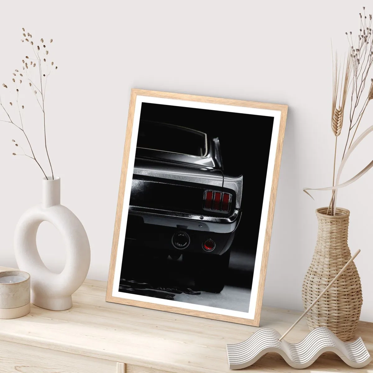 Pôster com moldura de carvalho claro - O charme do clássico - 30x40 cm