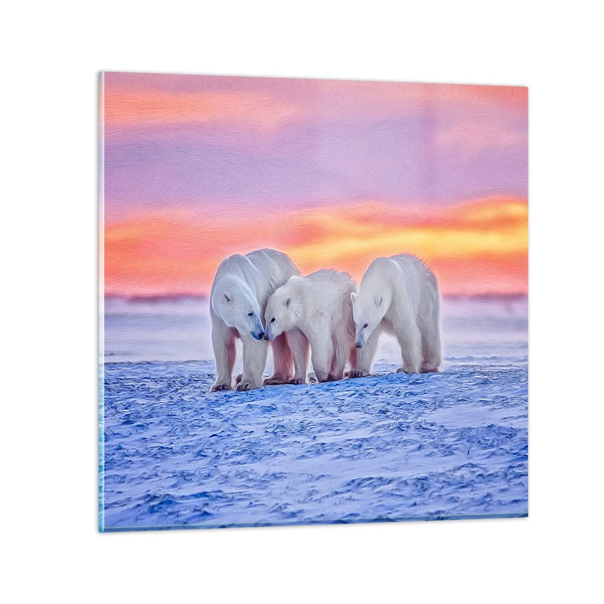 Quadro em vidro - Tudo o que precisa é de aconchego familiar - 30x30 cm