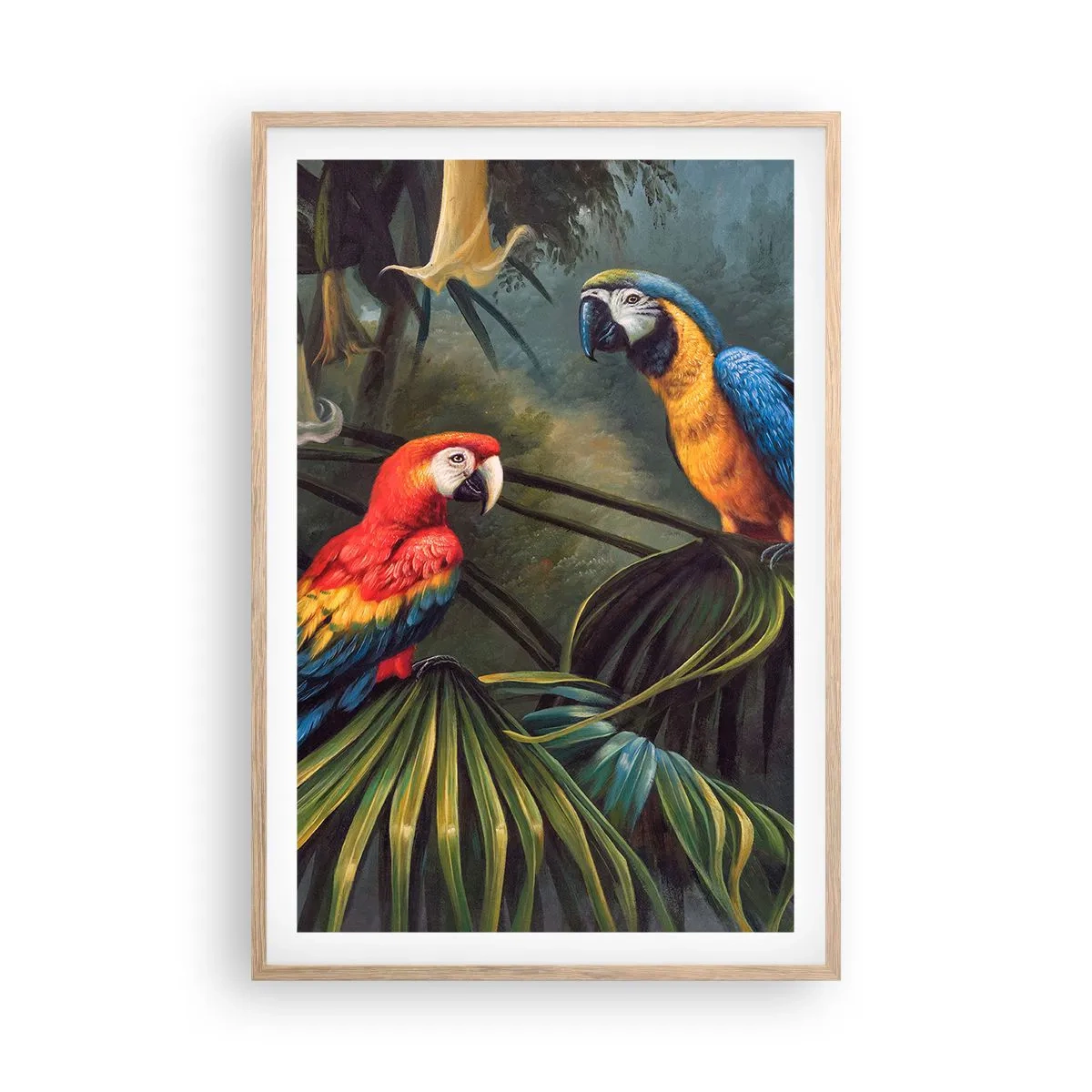 Pôster com moldura de carvalho claro - Romantismo nos trópicos - 61x91 cm