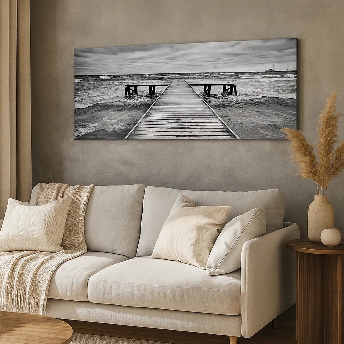 Quadro em tela - Estou à espera do vento, que vai dispersar... - 30x30 cm