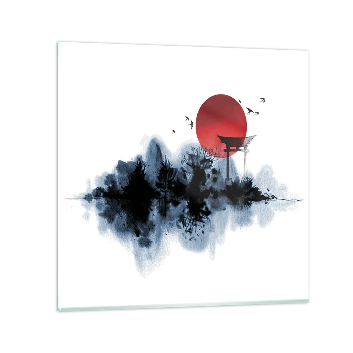 Quadro em vidro - Vista japonesa - 30x30 cm