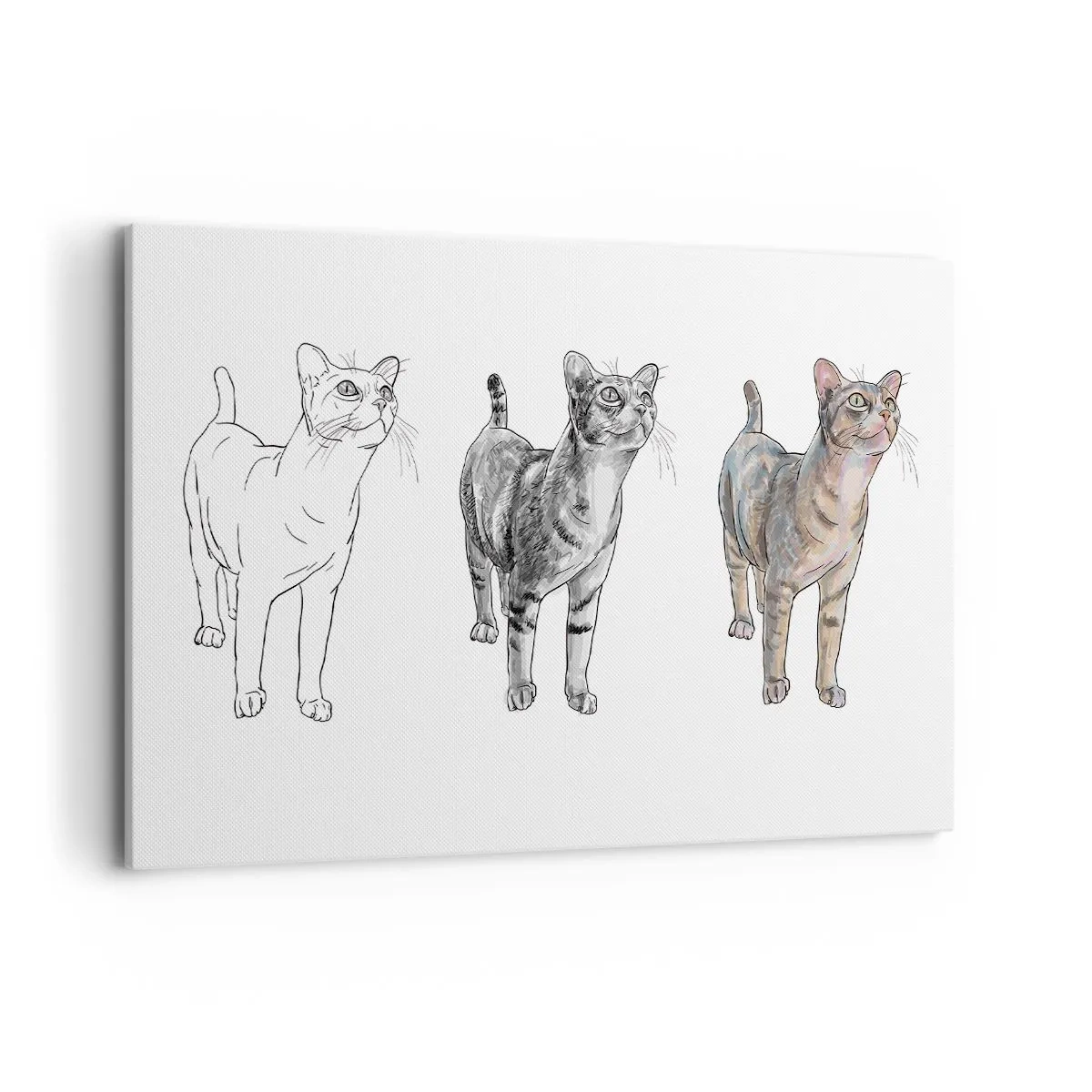 Quadro em tela - Aula de desenho - 120x80 cm