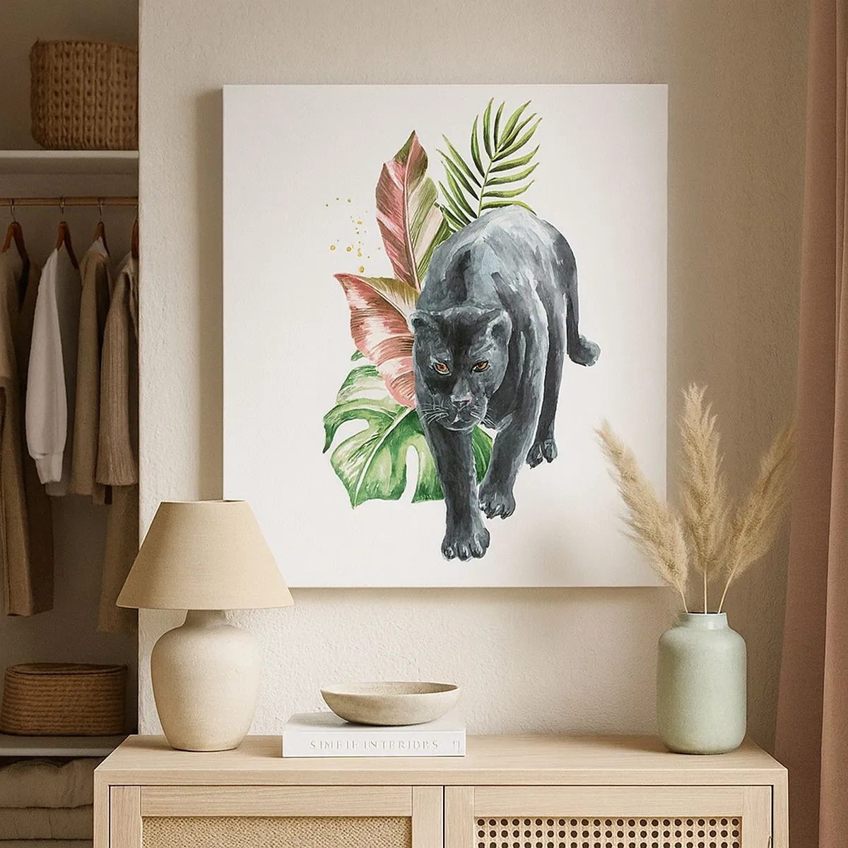 Quadro em tela - Coração selvagem - 30x30 cm