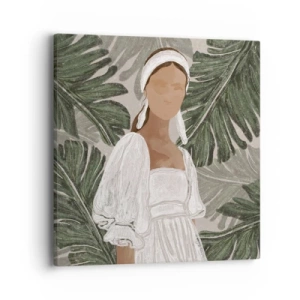 Quadro em tela - Retrato exótico - 40x40 cm