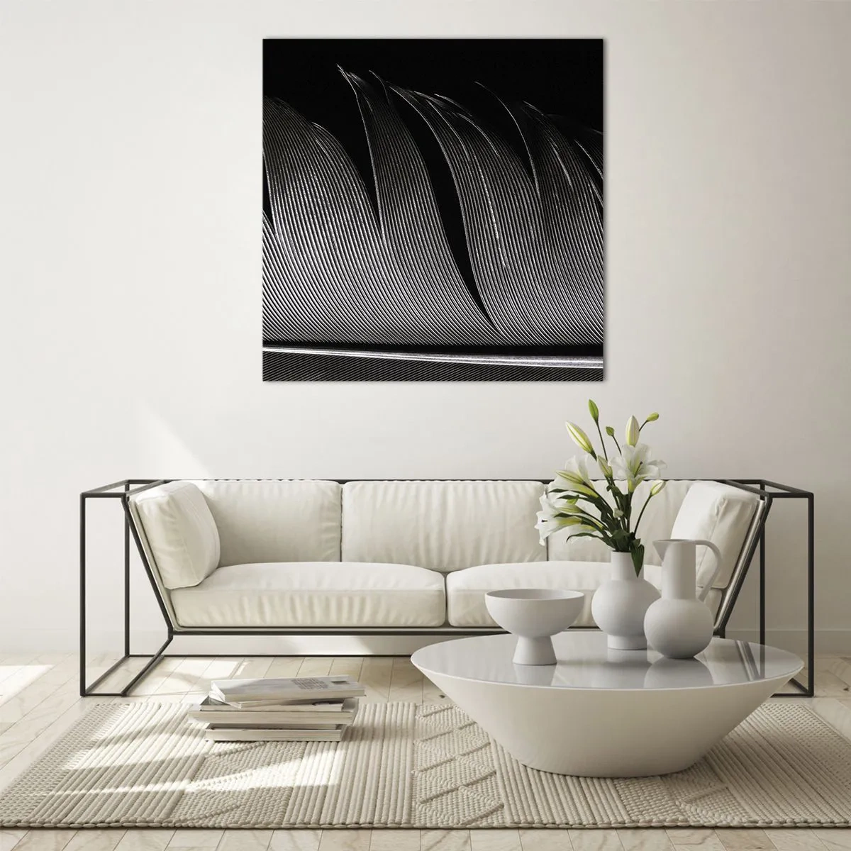 Quadro em vidro - A caneta – um design maravilhoso - 40x40 cm