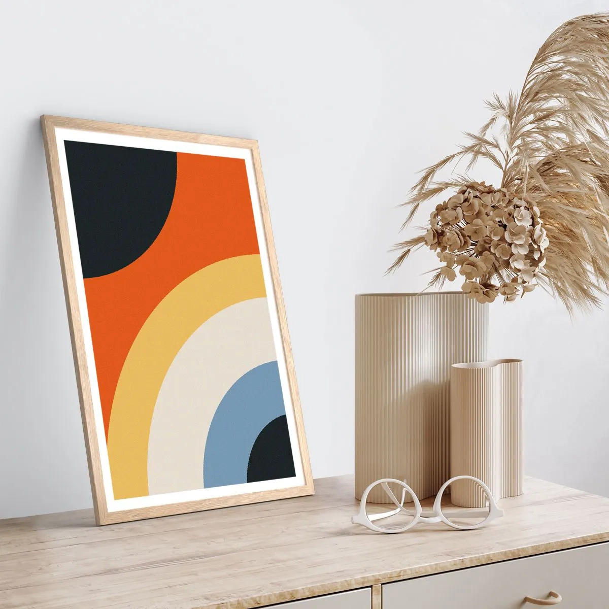 Pôster com moldura de carvalho claro - Um para o outro - 70x100 cm