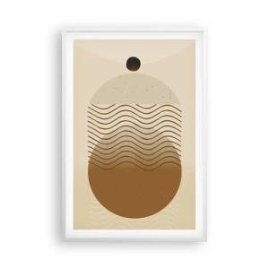 Pôster em moldura branca - Sobre a origem das figuras geométricas - 61x91 cm