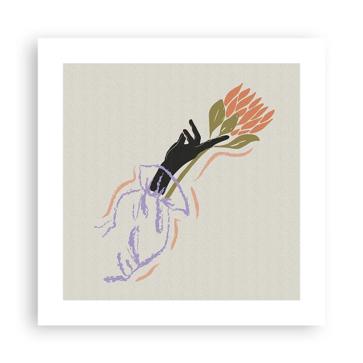 Pôster - Toque fraterno - 40x40 cm