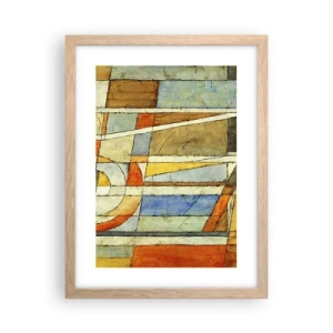 Pôster com moldura de carvalho claro - Cubismo em construção - 30x40 cm