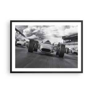 Pôster com moldura preta - O ronco do motor - 70x50 cm