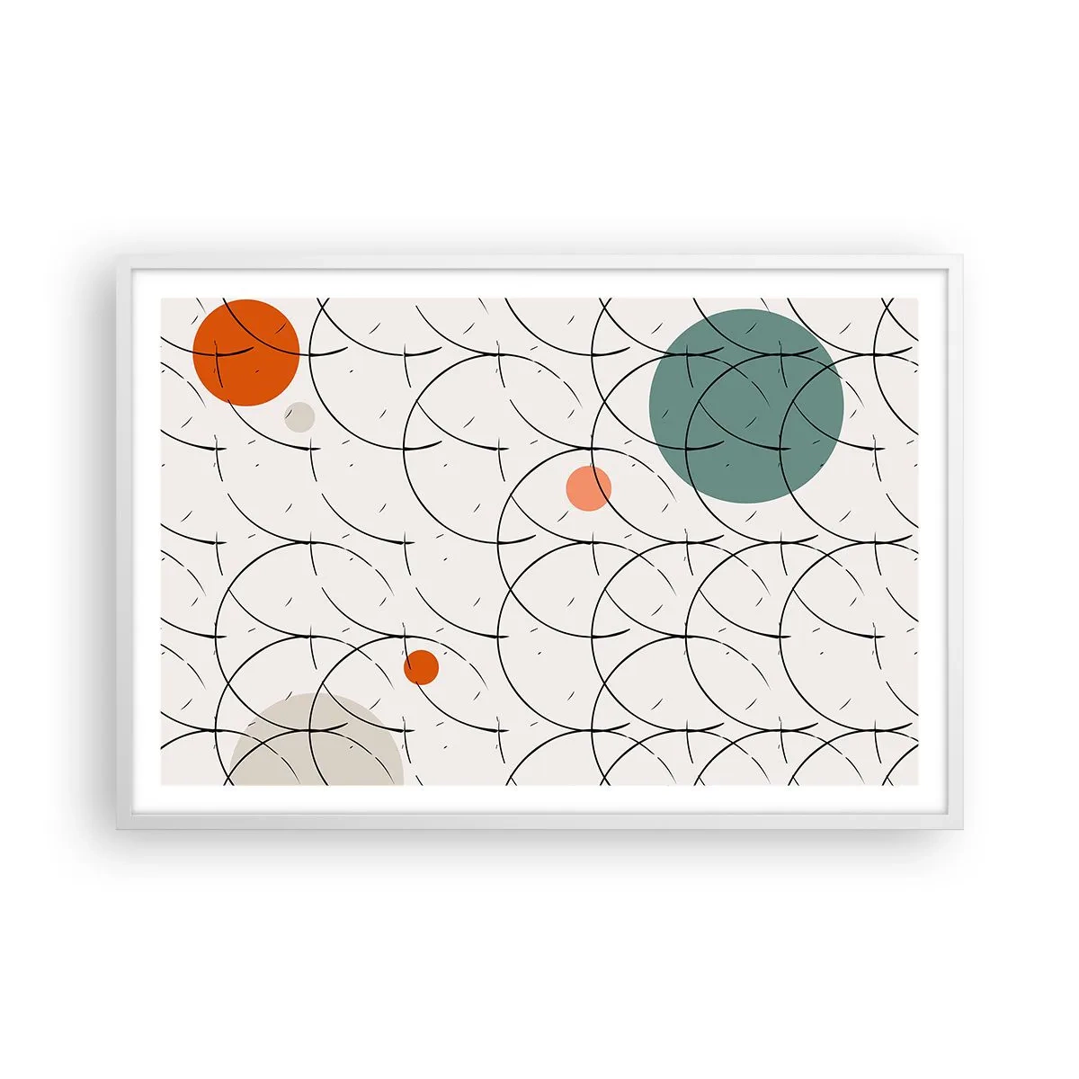 Pôster em moldura branca - No espírito da pop art - 91x61 cm