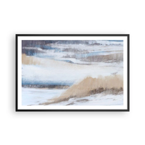 Pôster com moldura preta - Composição de inverno - 91x61 cm