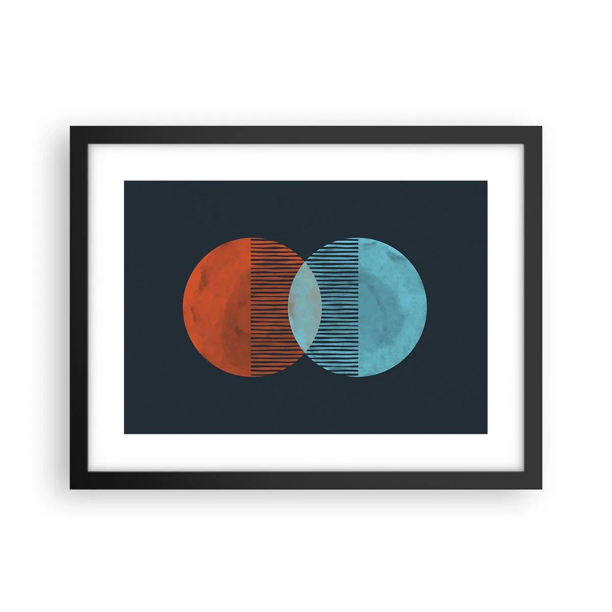 Pôster com moldura preta - Fantasia astronómica - 40x30 cm