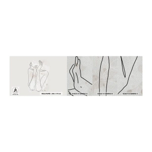 Amostra de papel de parede Premium Sand - Momento de sonho - Gráficos, Mulher, Pedaço - 100x30 cm