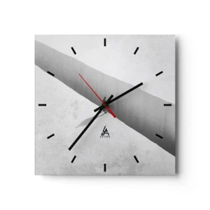 Relógio de parede - Relógio em vidro - Um objetivo claro - 40x40 cm