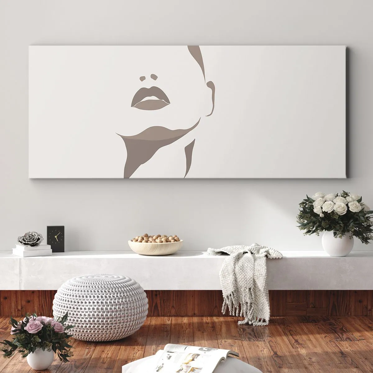 Quadro em tela - Feito de luz e sombra - 100x40 cm