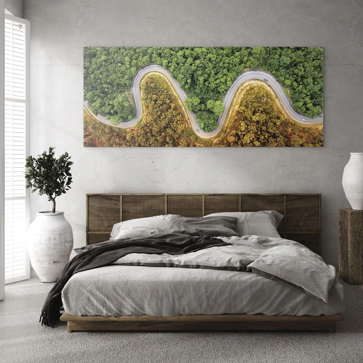 Quadro em vidro - Fronteiras e descobertas - 100x40 cm