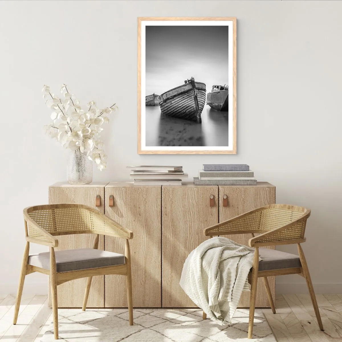 Pôster com moldura de carvalho claro - Apenas lembranças... - 70x100 cm