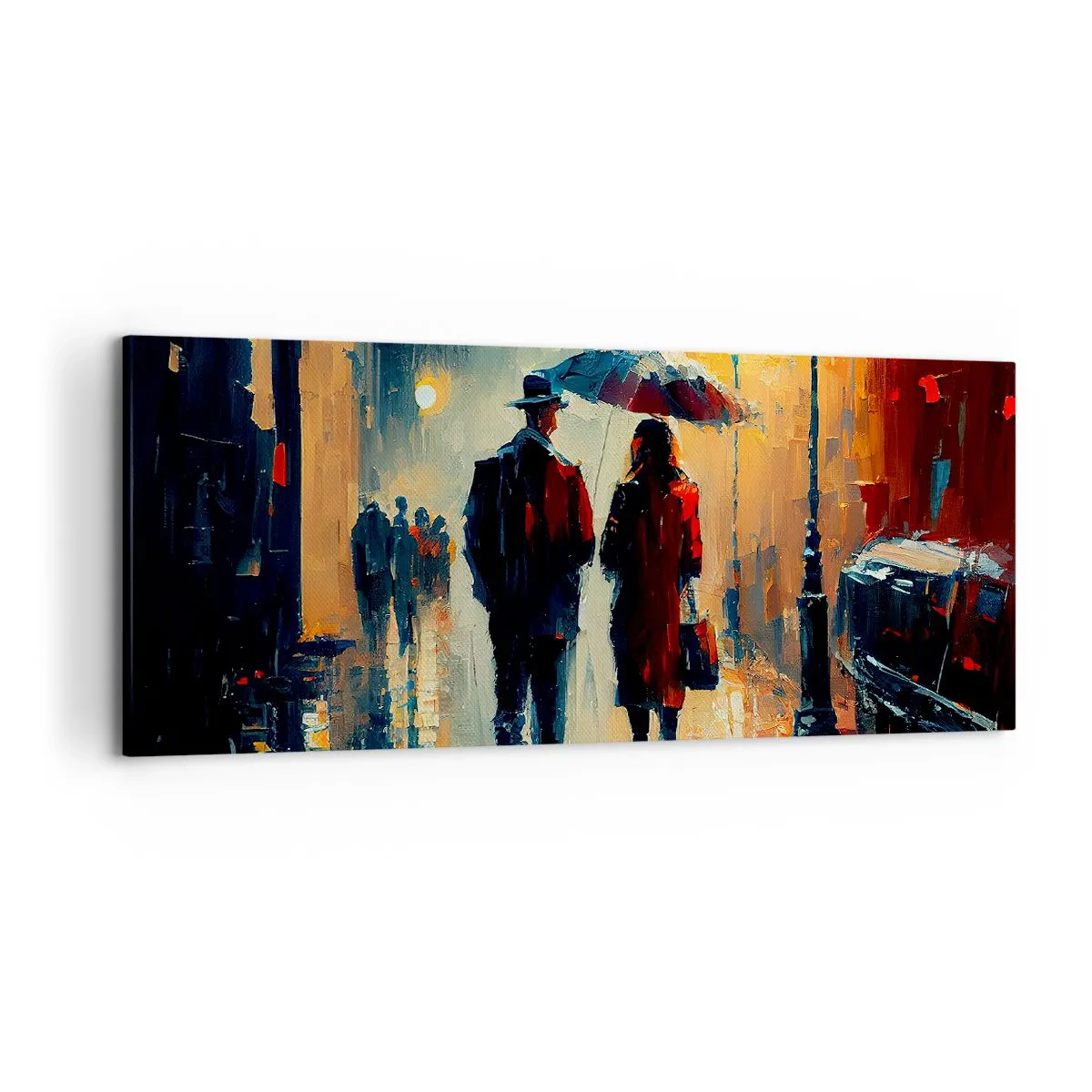 Quadro em tela - História de amor urbano - 120x50 cm