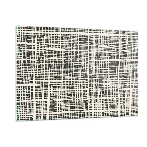 Quadro em vidro - Uma composição tecida - 120x80 cm