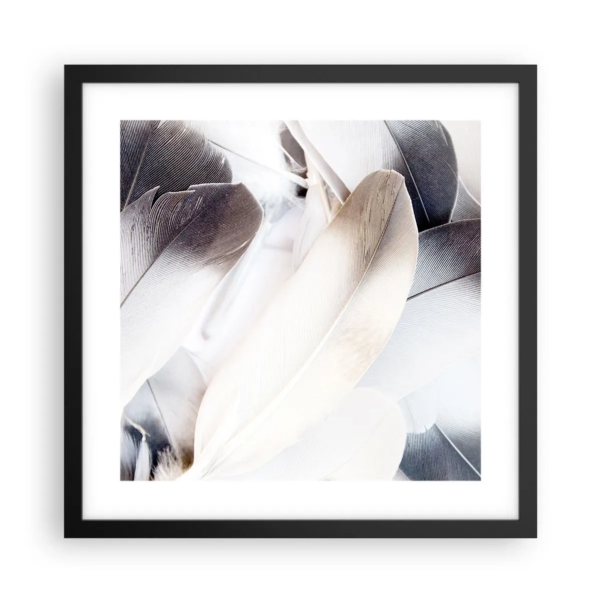 Pôster com moldura preta - Semi-angelical - 40x40 cm
