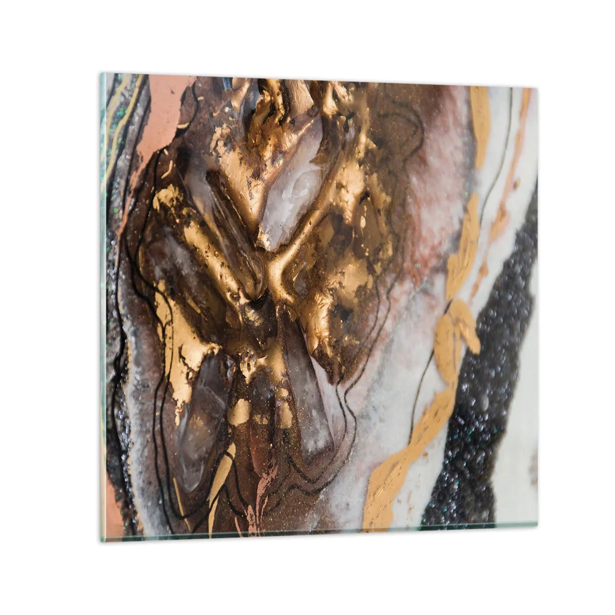 Quadro em vidro - O elemento terra - 30x30 cm