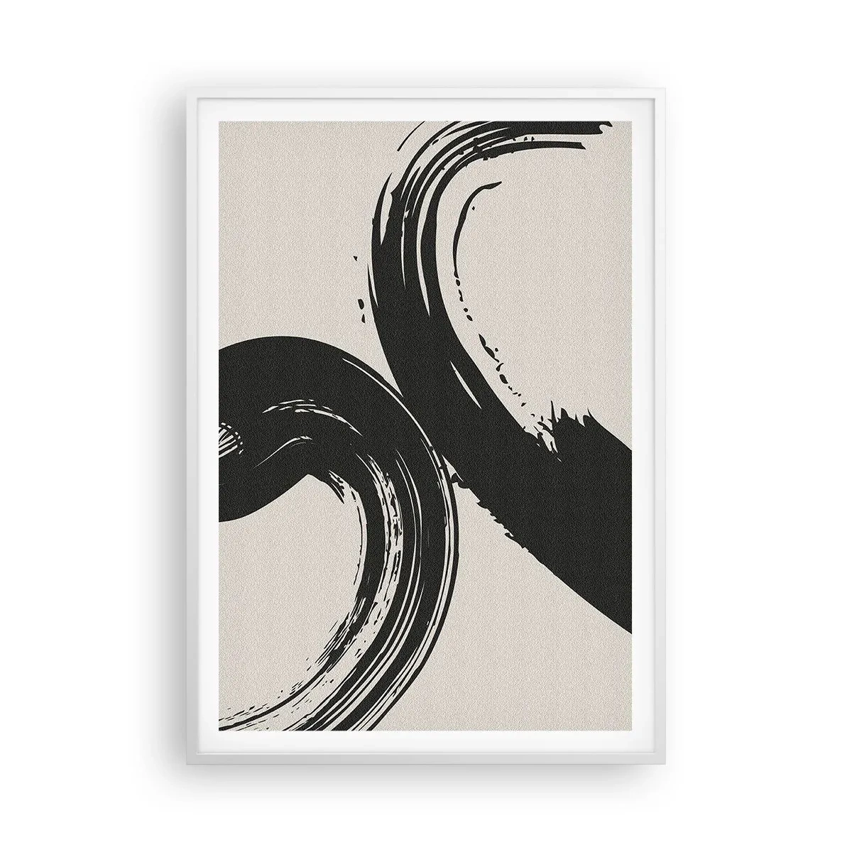 Pôster em moldura branca - Varrer e circular - 70x100 cm