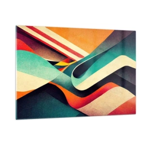 Quadro em vidro - Composição intensa - 120x80 cm