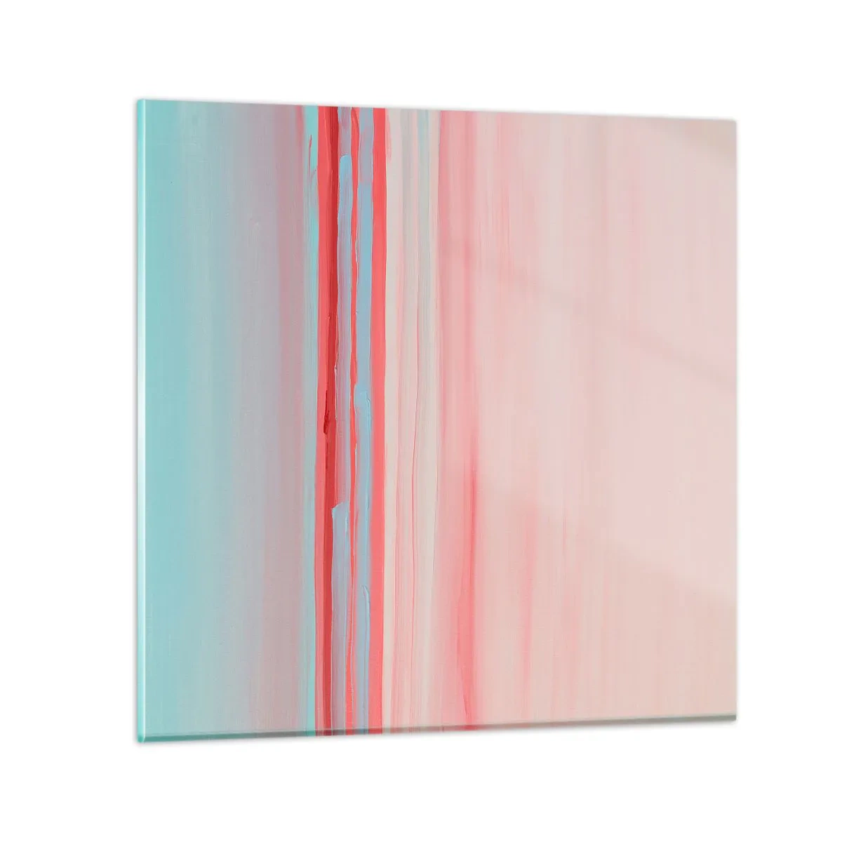 Quadro em vidro - Abstração ao amanhecer - 40x40 cm