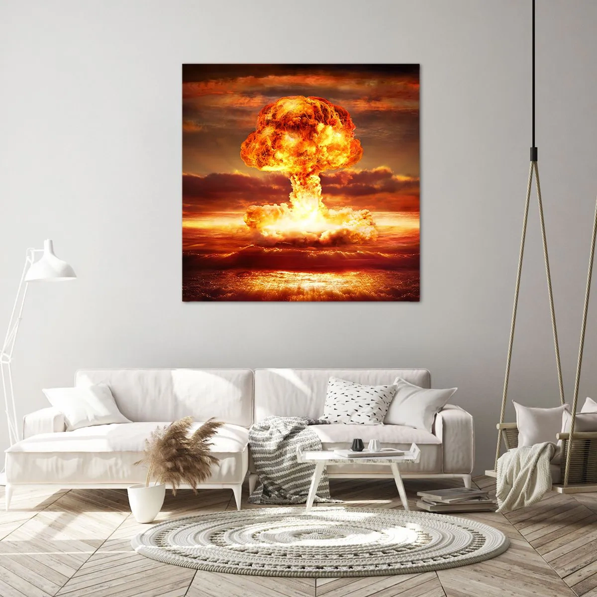 Quadro em tela - E o fim vai chegar - 40x40 cm