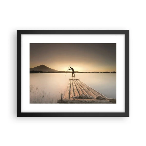 Pôster com moldura preta - Antes de descansar - 40x30 cm