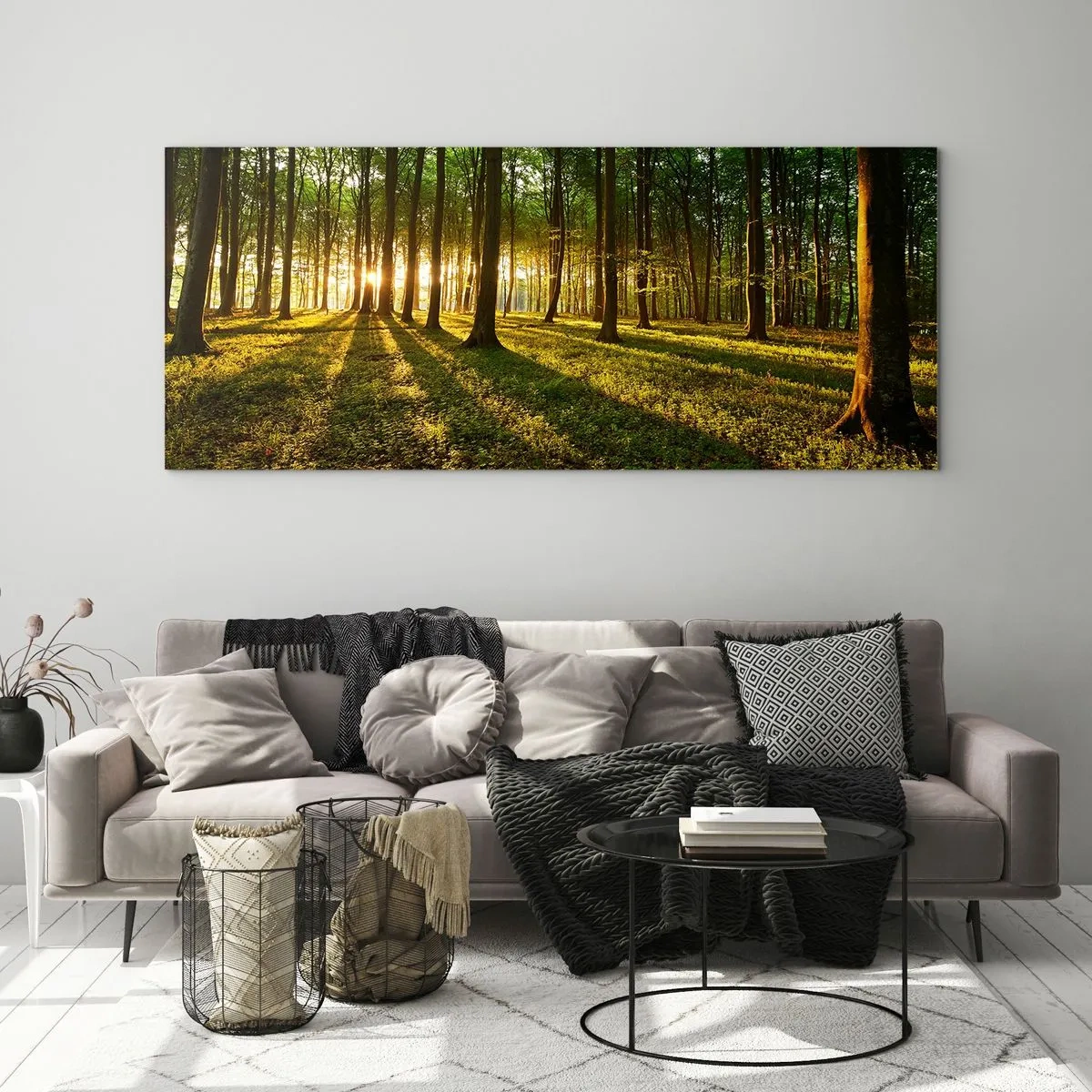 Quadro em vidro - Fotografia de todas as primaveras - 100x40 cm