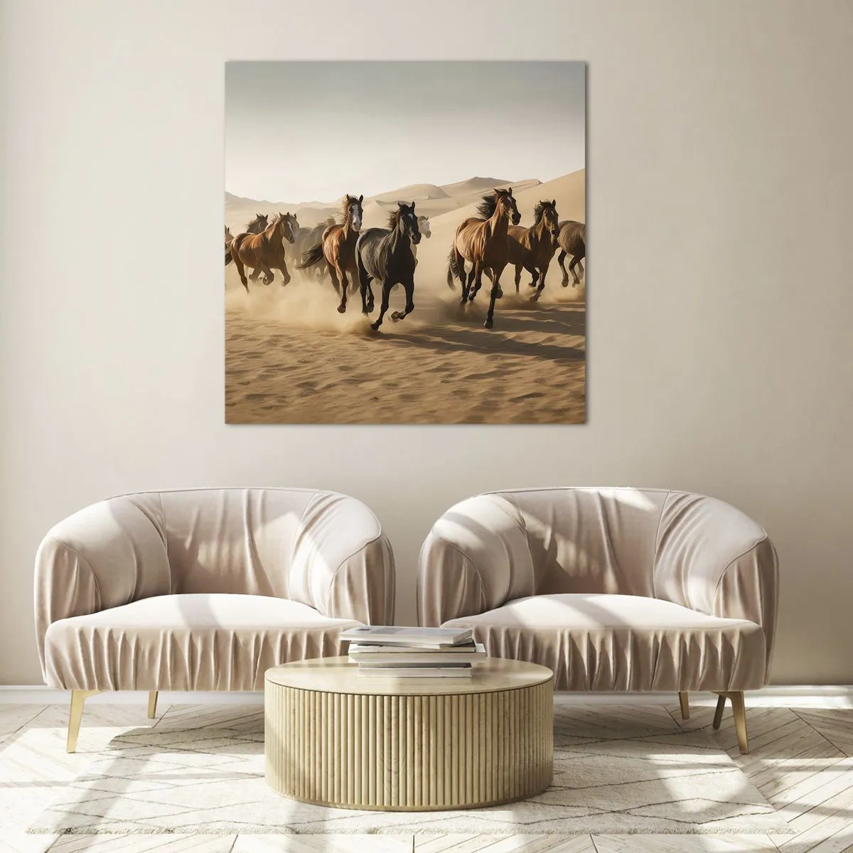 Quadro em vidro - Livre como o vento - 50x50 cm