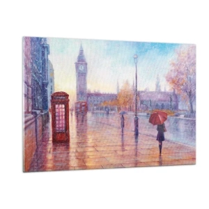 Quadro em vidro - Um dia de outono em Londres - 120x80 cm