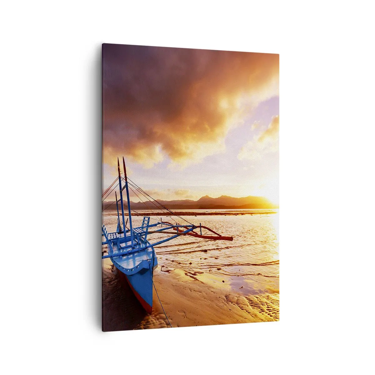 Quadro em tela - Esticar-se na areia após um longo dia - 70x100 cm