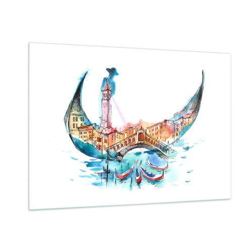 Quadro em vidro - Navegamos pela cidade - 100x70 cm