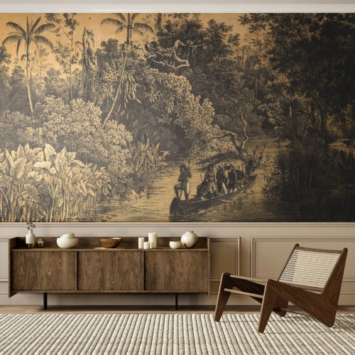 Papel de Parede Autocolante Deluxe Sticker - Viagem à fonte - Selva, Amazônia, Trópicos - 250x175 cm