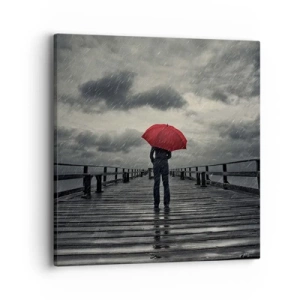 Quadro em tela - Não faz mal que chova - 40x40 cm
