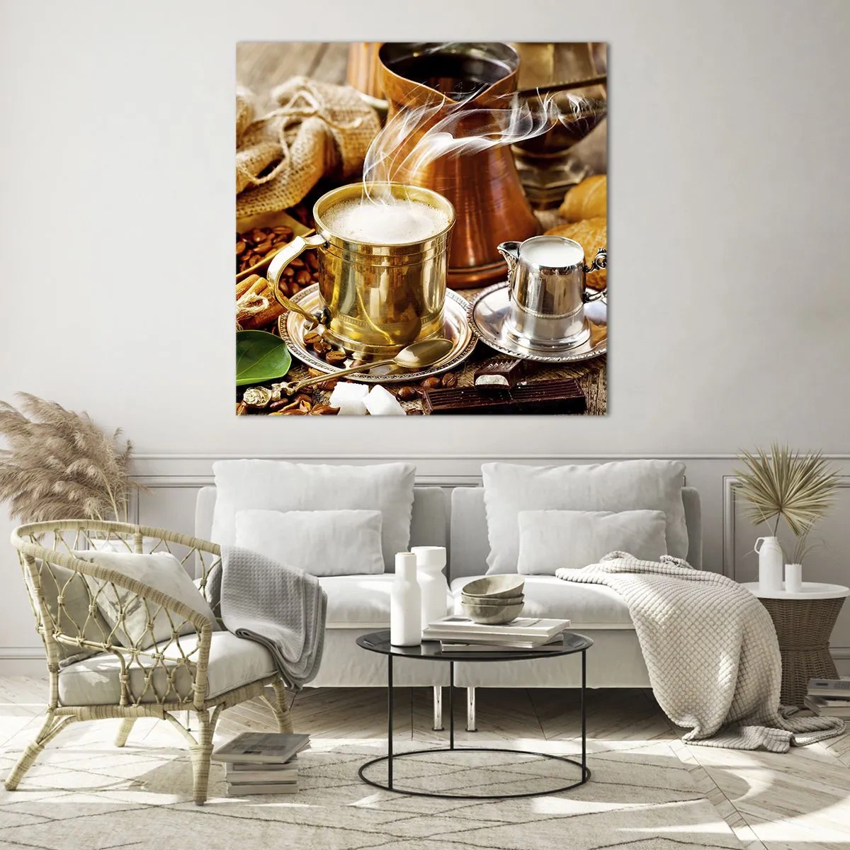 Quadro em vidro - Bons dias! - 60x60 cm